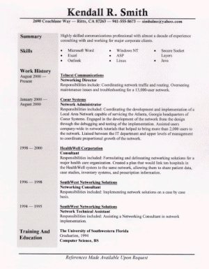 Sample Resume Templates on Sample Resumes From Resume Writers  Com
