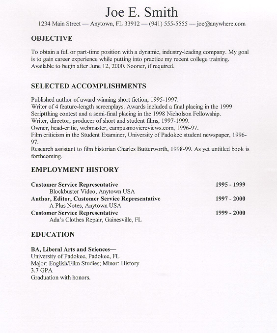 How to make a scanable resume